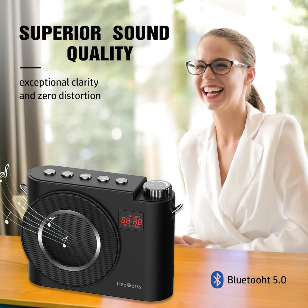 20W Wired Microphone Voice Amplifier with Speaker, Bluetooth Mini PA System, Pack of 2 E913