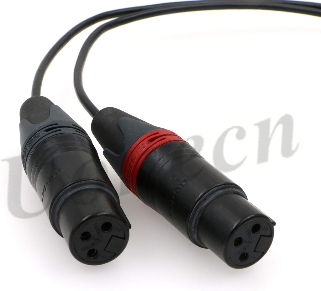 Two XLR 3 pin Female to Right Angle 5 pin Male Audio Cable Pack of 2 S86400