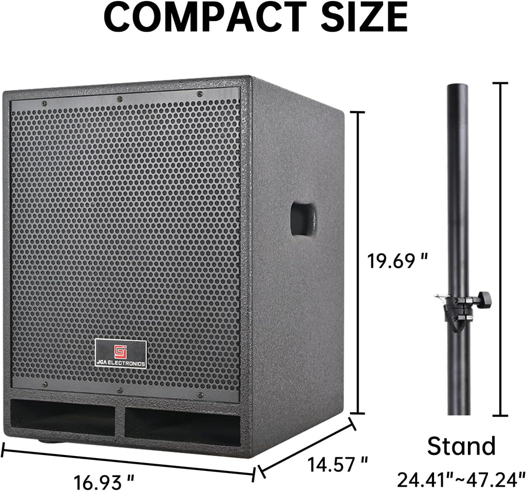4000W 12-inch PA Speaker System Combo Set with Remote Control, Line Array Speakers with Built-in MP3 USB FM SD Card Bluetooth & Subwoofer M821177