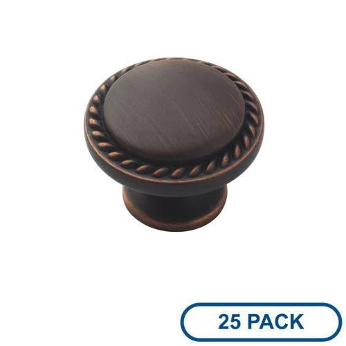 25 Pc Bronze Mushroom Cabinet Knob B359413