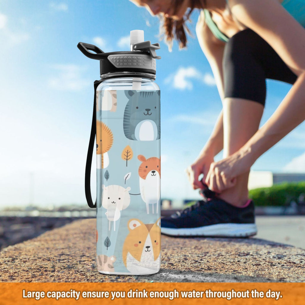 32oz Leakproof Tritan Sports Water Bottle with Straw U394