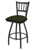 36x22 Swivel Extra Tall Bar Stool with Pewter Finish and Canter Pine Seat D911