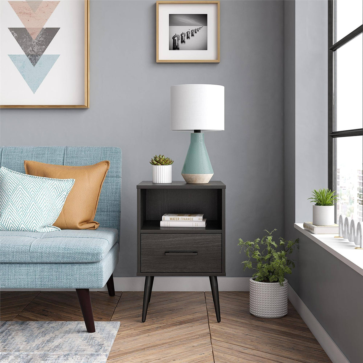 Walnut End Table T44666