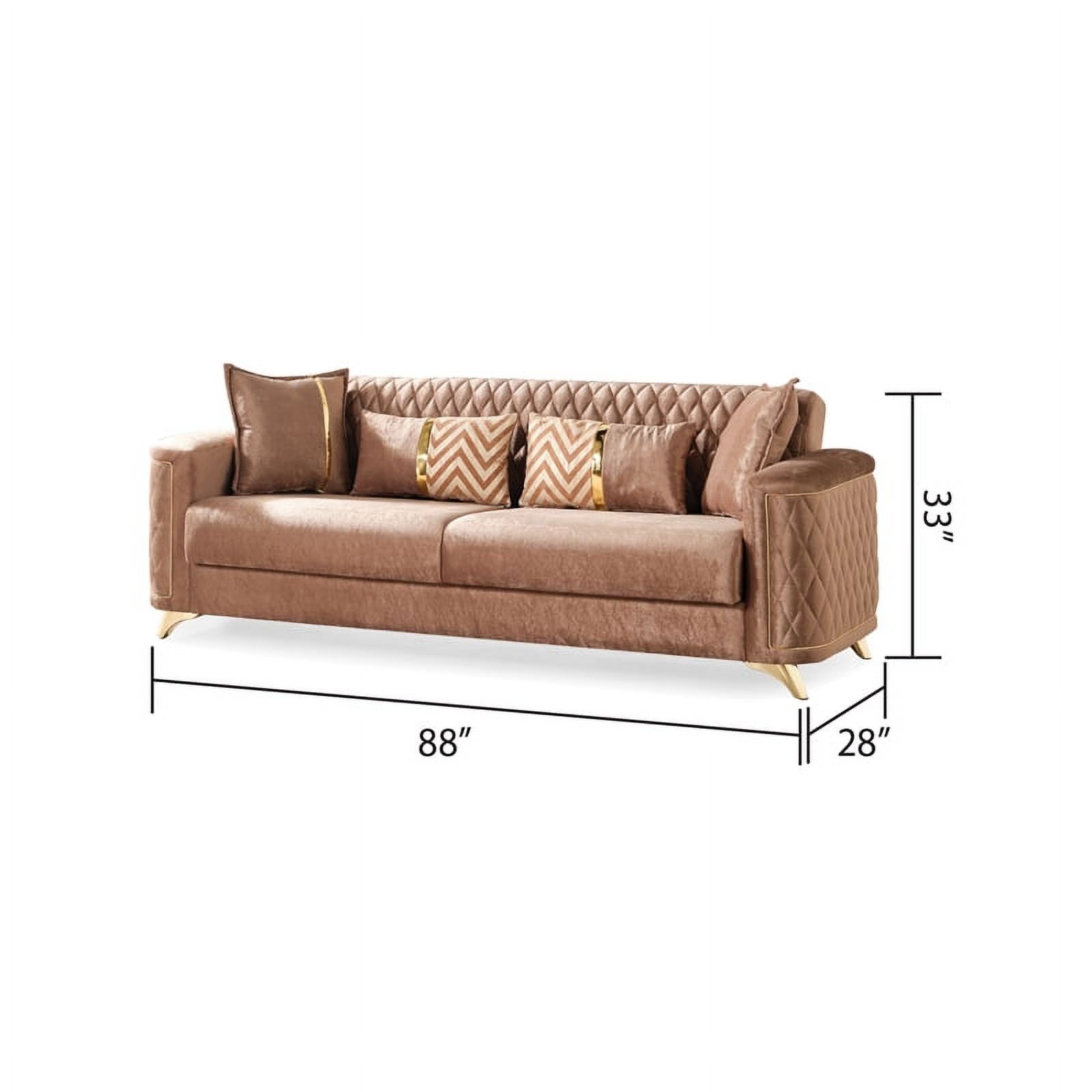 Copper Velvet Sofa L64873