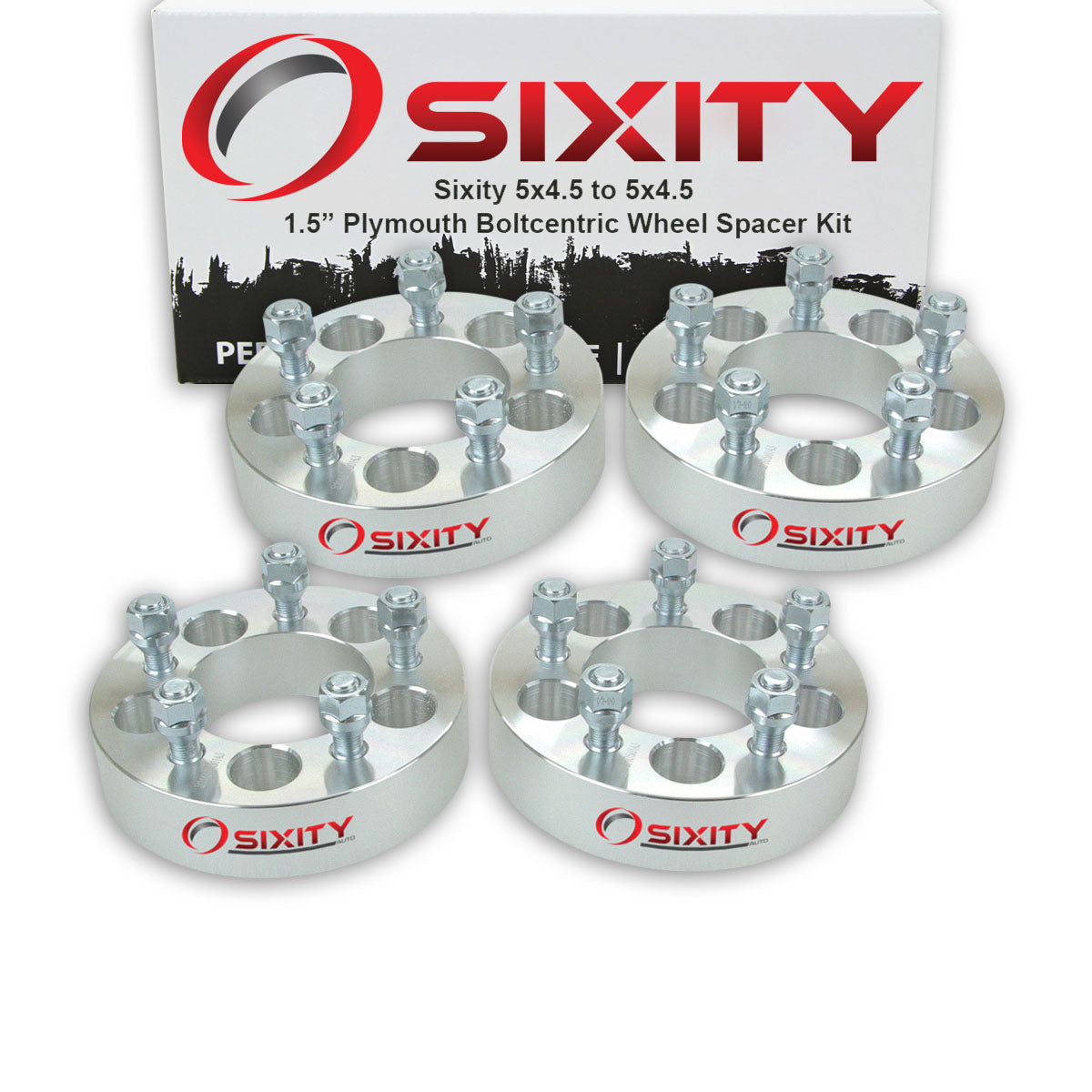 4 pc 1.5" 5x4.5 Wheel Spacers with 1.25in Studs Z906