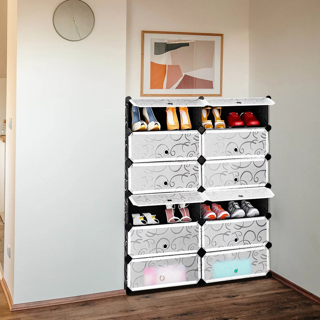 12 Cubic 6-Tier Shoe Rack Shelf Cabinet Storage Closet Organizer S855
