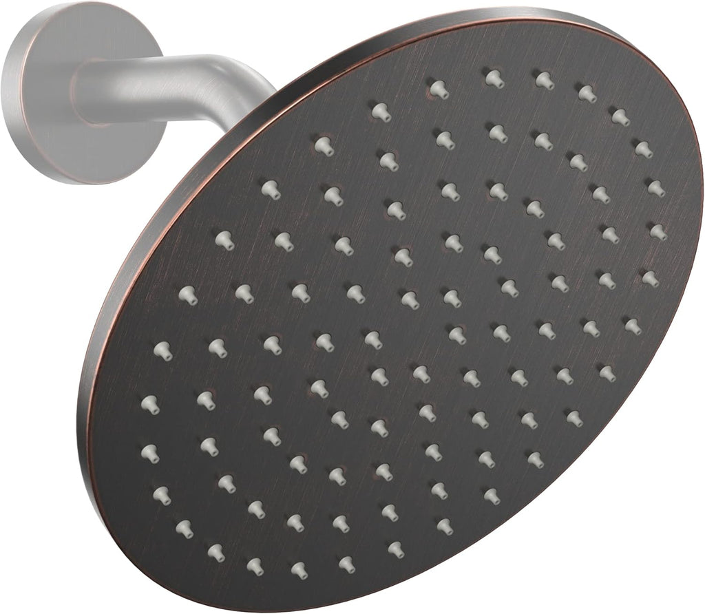 Matte Black 8 Inch Rain Shower Head, 2.5 GPM, Pack of 2 X11039