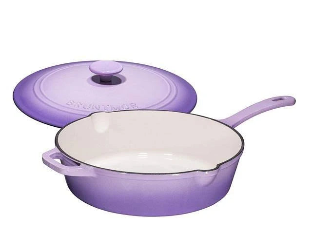 12 inch Enameled Cast Iron Skillet with Lid F673073
