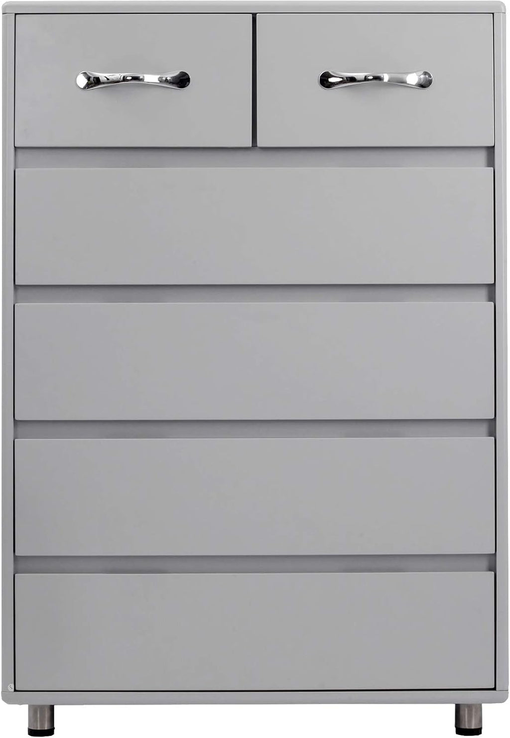 Three Drawers and Three Doors Storage Drawer File Cabinet Side Table Grey T785