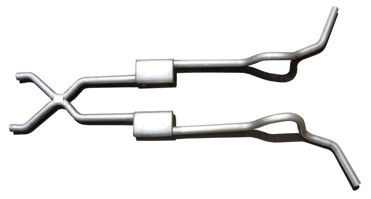 Crossmember Back Exhaust System with X-Pipe Y394
