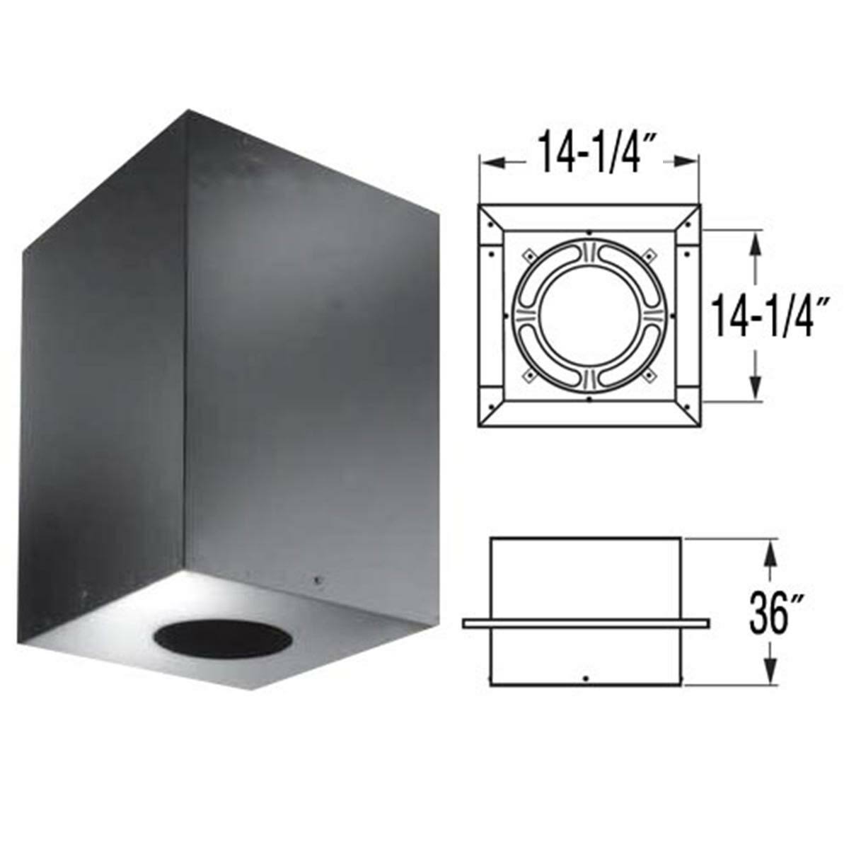Square Ceiling Support Box 36x22 Height - 8x22 Diameter J253