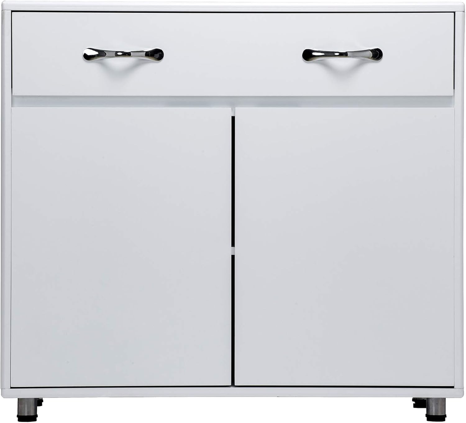 Three Drawers and Three Doors Storage Drawer File Cabinet Side Table Grey T785