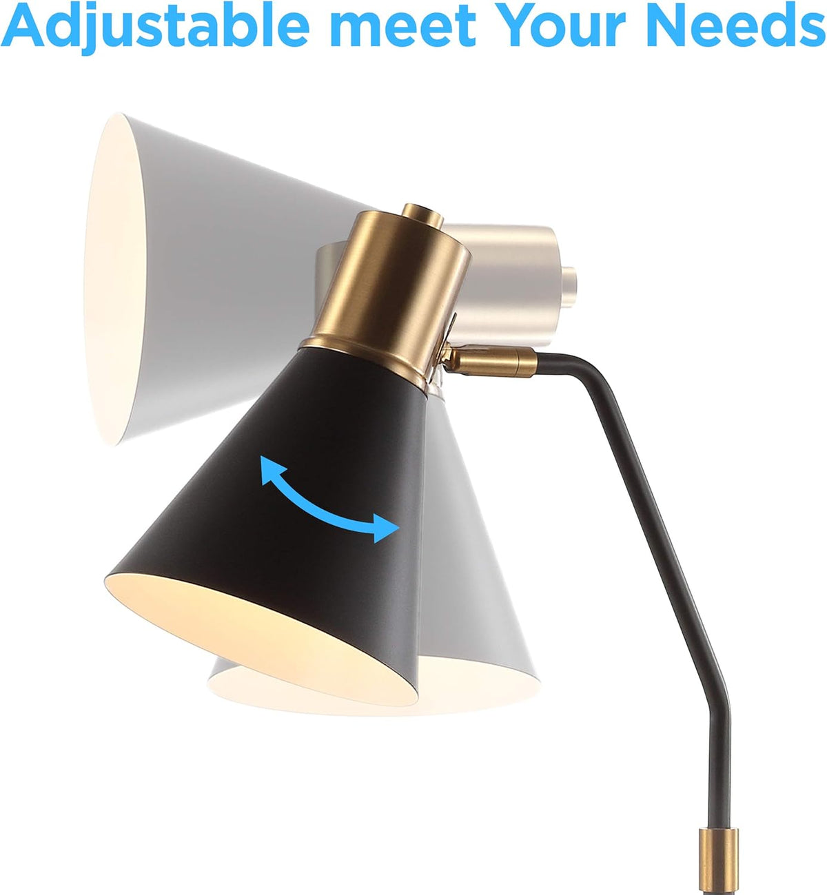 Gold Metal LED Task Floor Lamp D907395