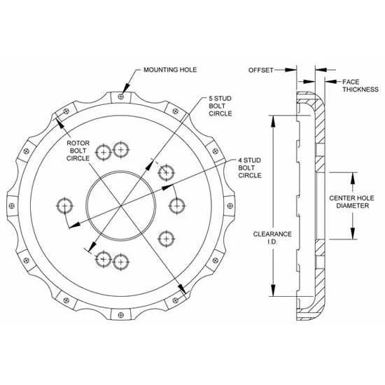 Brake Rotor Hat X215