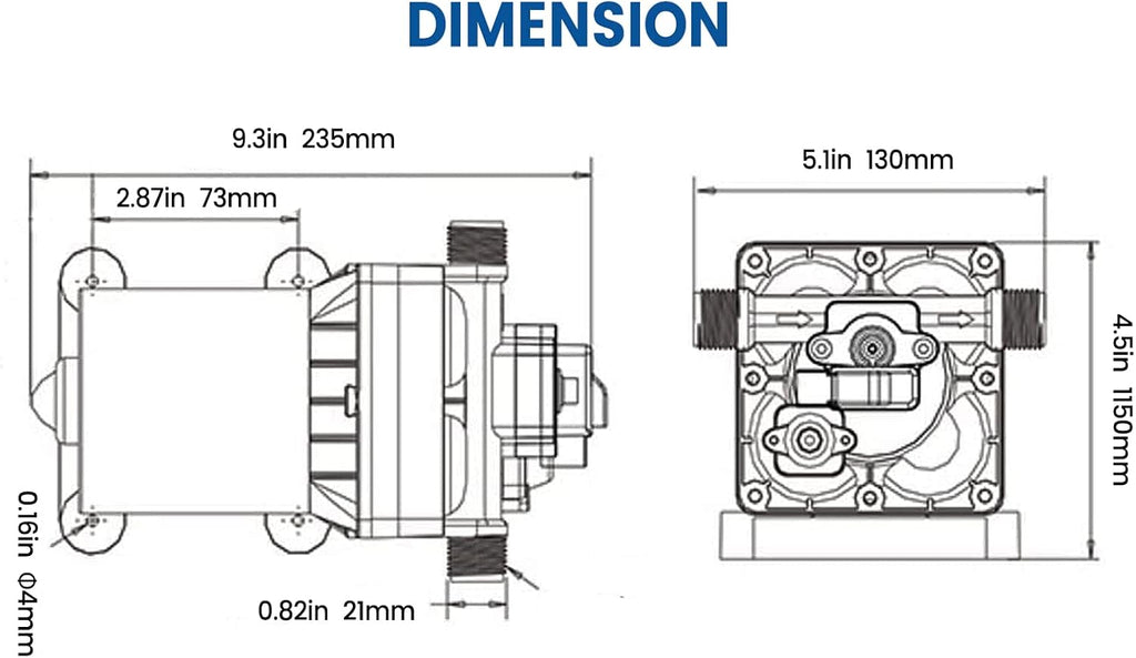 110V AC Water Pressure Pump 5.0GPM 55PSI Self Priming RV Water Pump X312