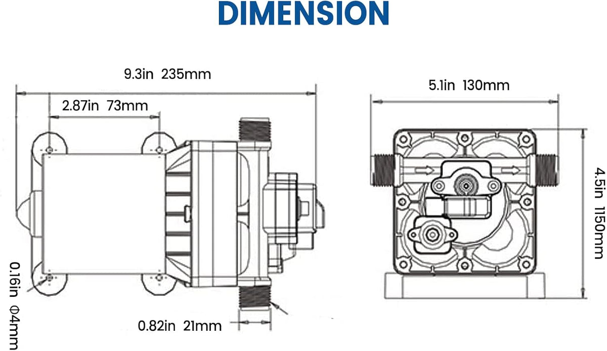 110V AC Water Pressure Pump 5.0GPM 55PSI Self Priming RV Water Pump X312