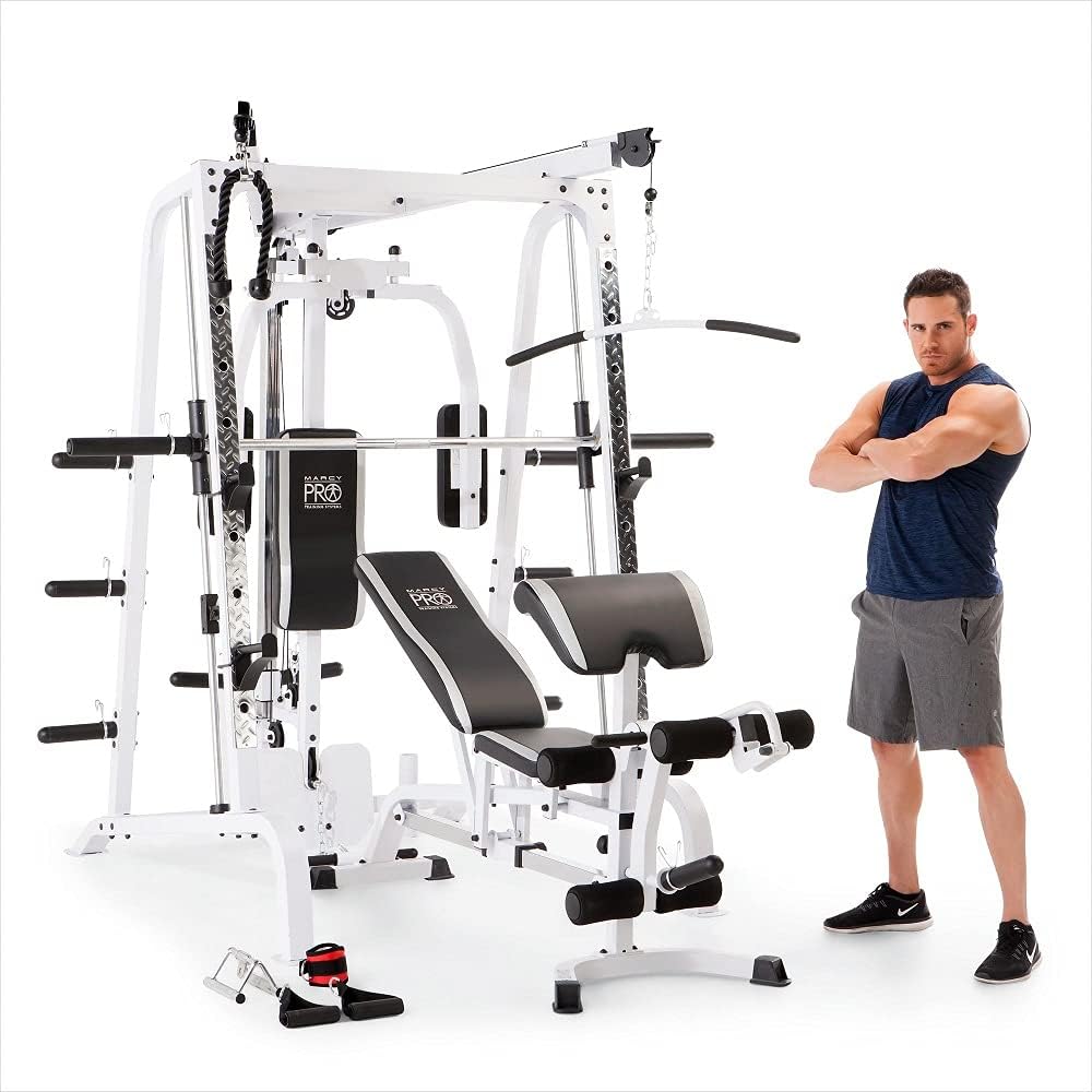 Smith Cage Workout Machine Total Body Training Home Gym System L328045
