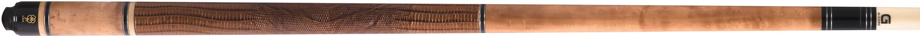 3/8x10 19 Ounce 13mm Lizard Embossed Brown Leather Cue V2377