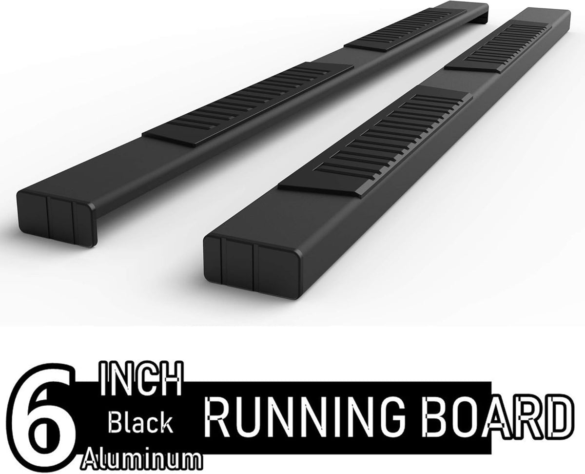 6" Texture Black Running Boards Side Steps Nerf Bars H31869