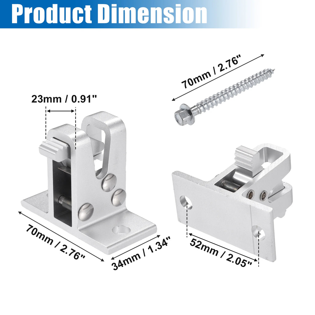 Silver Tone Universal Awning Bracket Base B7209
