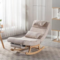 PU Leather Upholstered Rocking Recliner Chair with Pillows & Foot Q7705