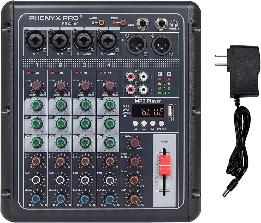 Compact 4-Channel Audio Mixer with USB Recording Interface U35441