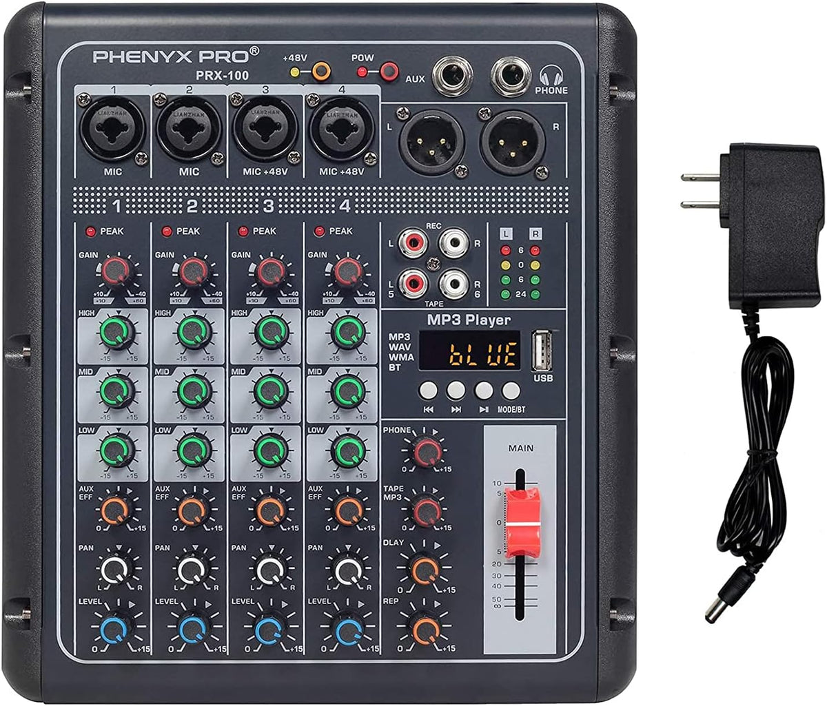 Compact 4-Channel Audio Mixer with USB Recording Interface U35441