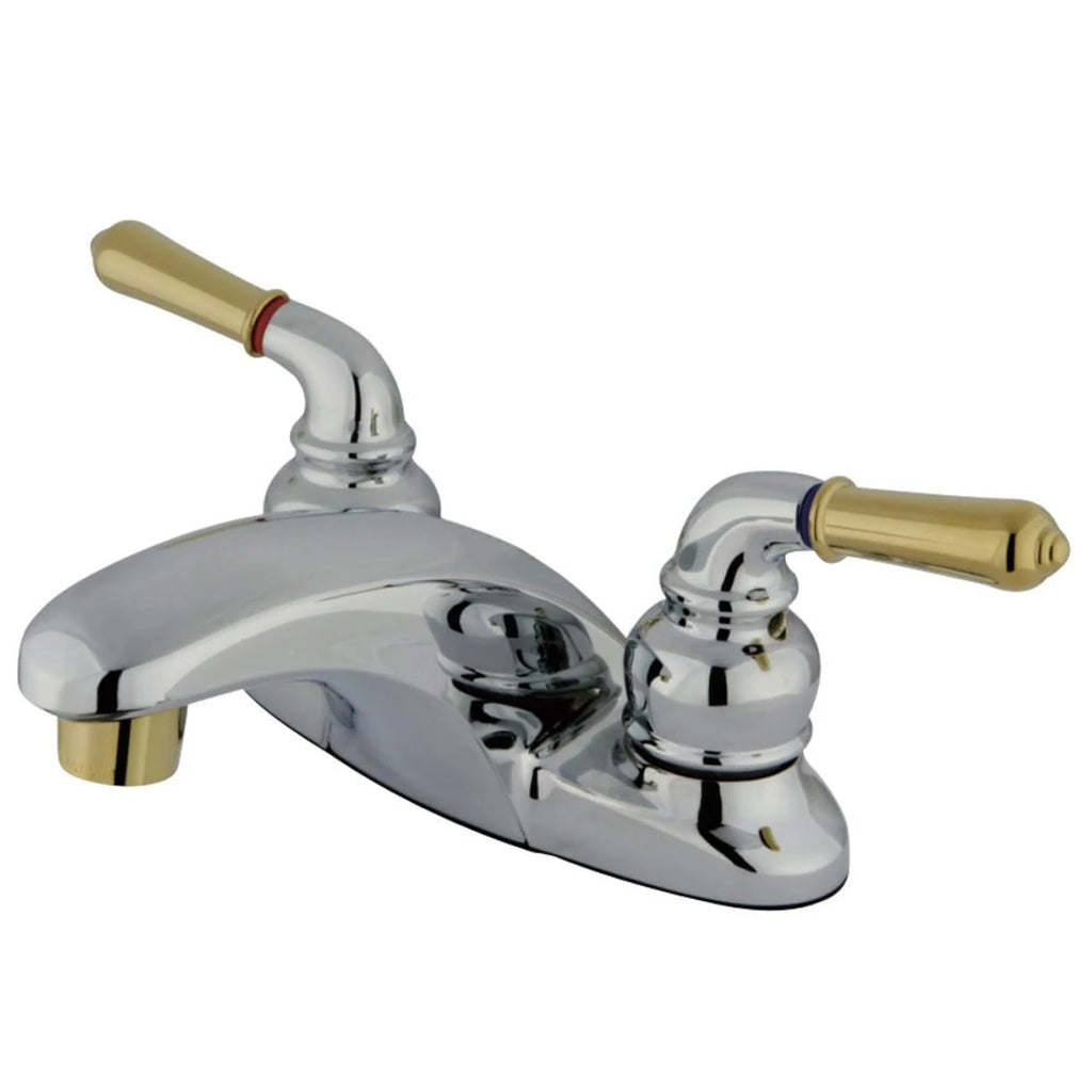 4x22 Centerset Bathroom Faucet, Brushed Nickel/Polished Chrome T6469