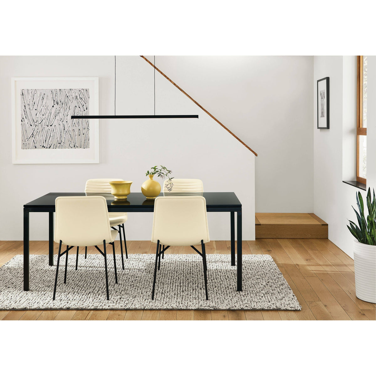 Modern Cato Side Chair in Grey with Chrome Frame N3655