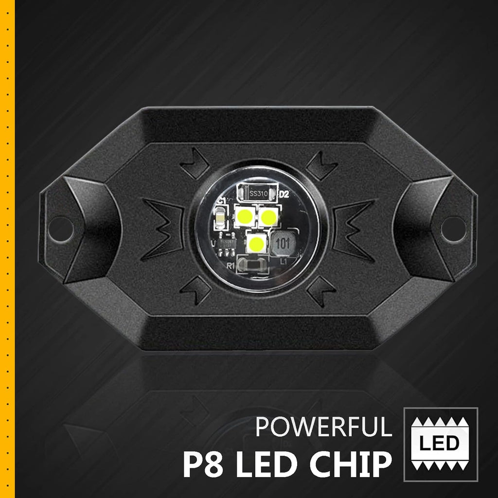 White 12Pods Waterproof LED Underglow Light U77237