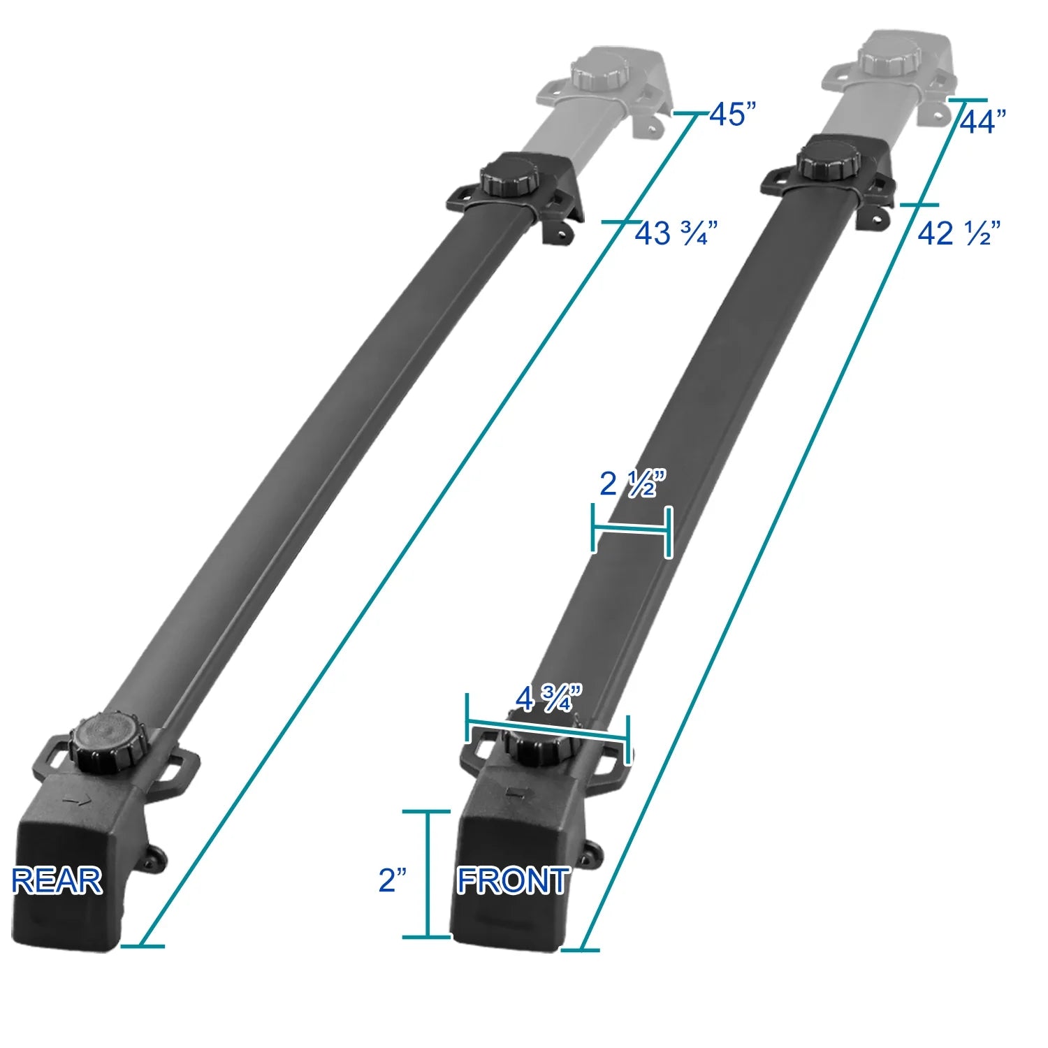 Black Aluminum Roof Rack Cross Bar S301819