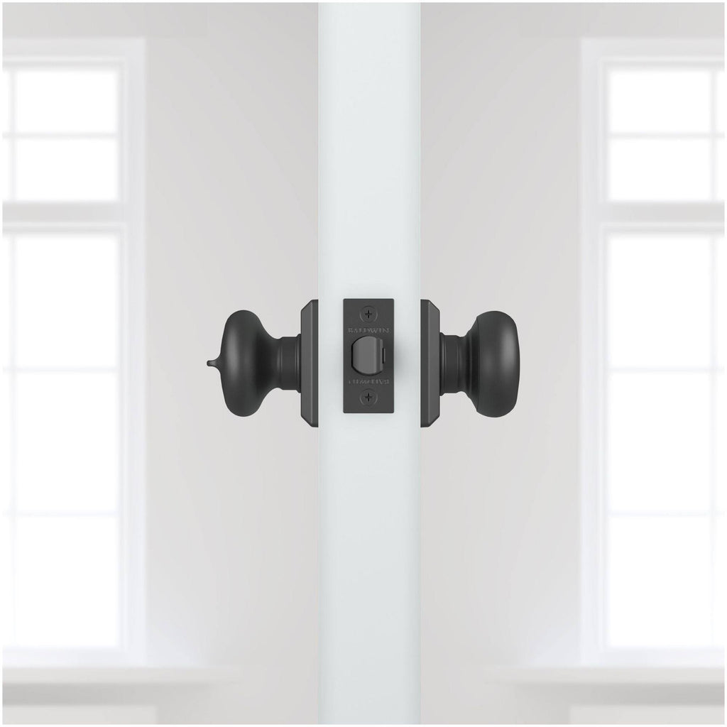 Satin Black Round Single Cylinder Keyed Entry Door Knob P511