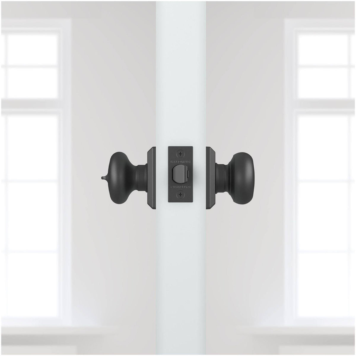 Satin Black Round Single Cylinder Keyed Entry Door Knob P511