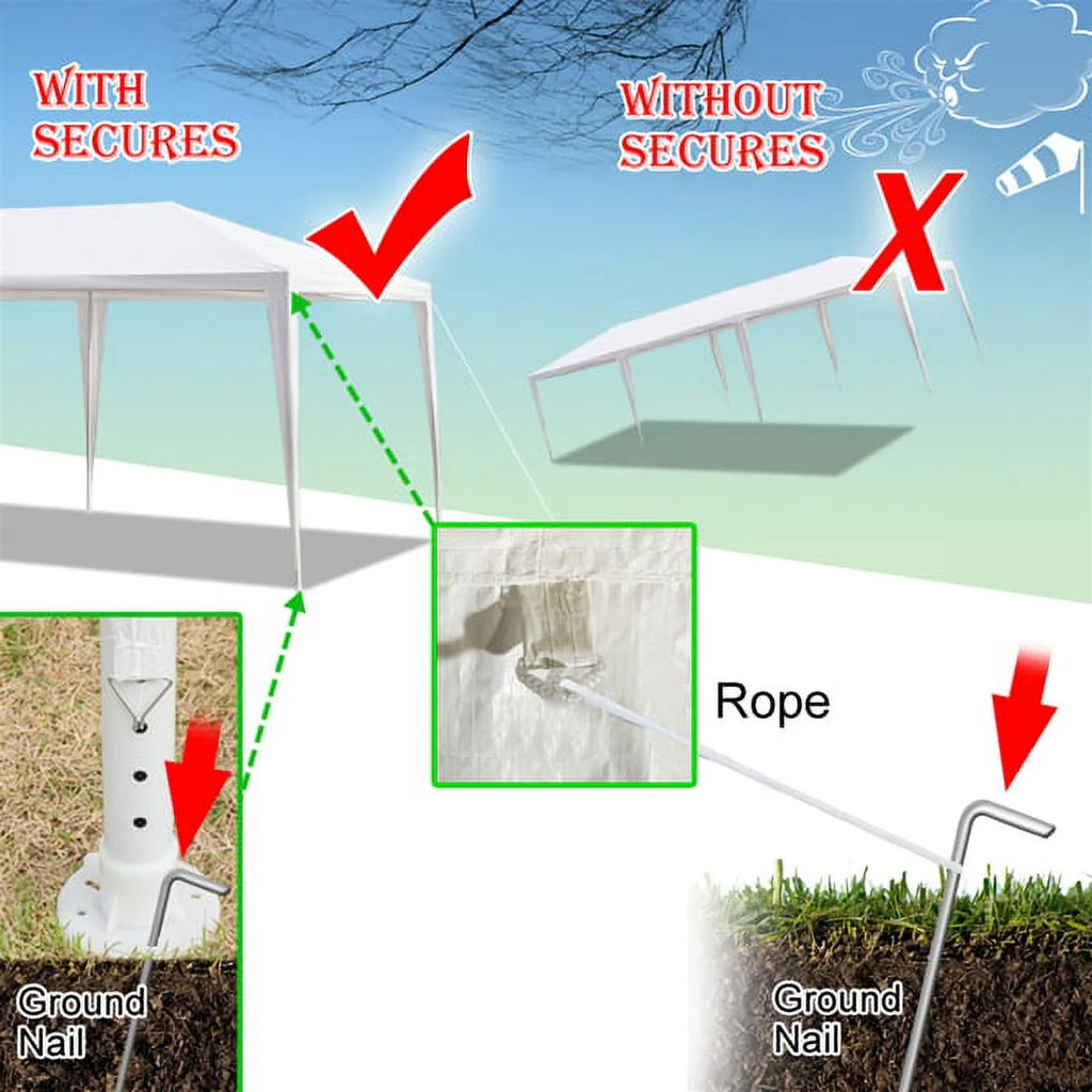 10'x30' Outdoor Canopy Tent with 8 Removable Sidewalls Q502