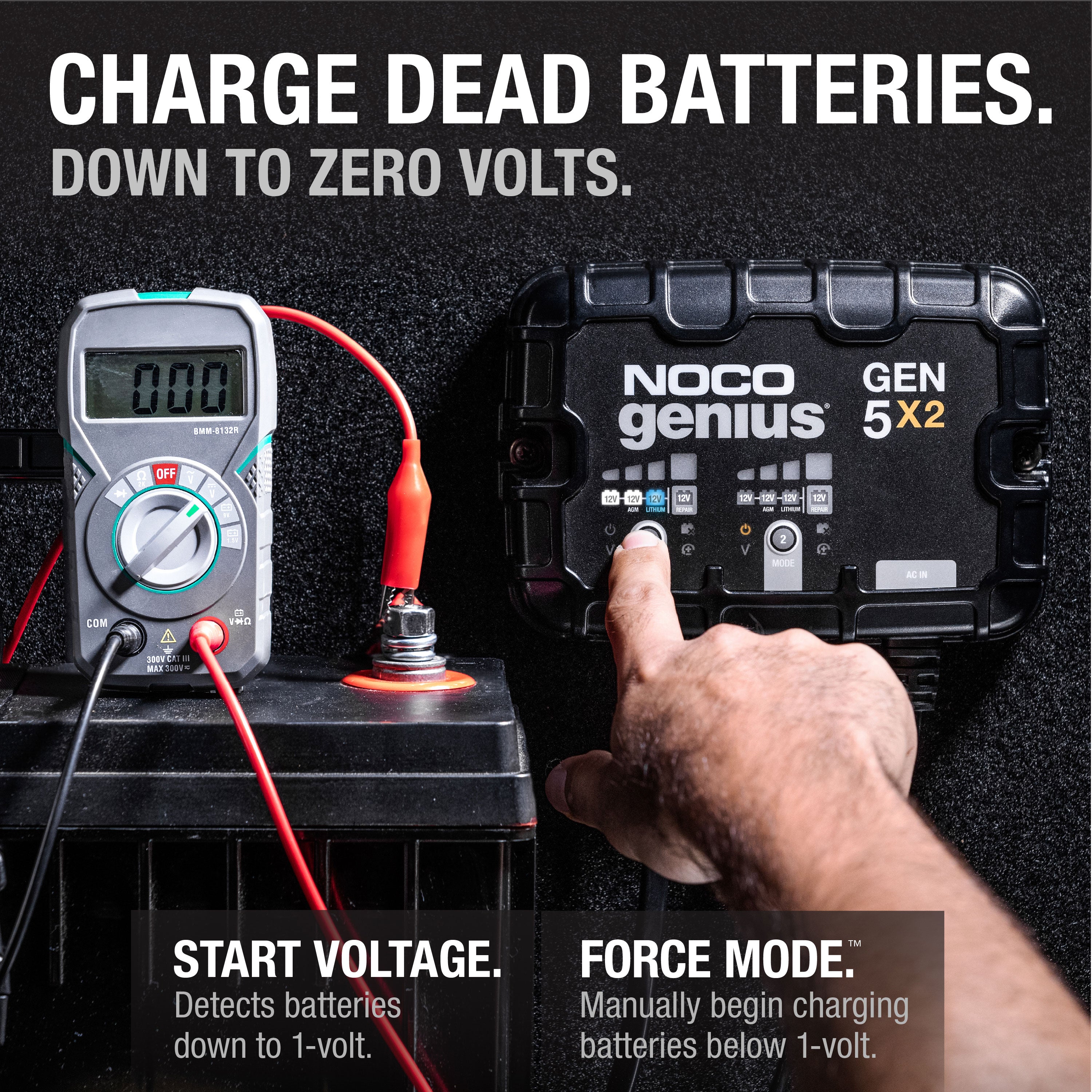 2-Bank 10A 12V Onboard Battery Charger O300067