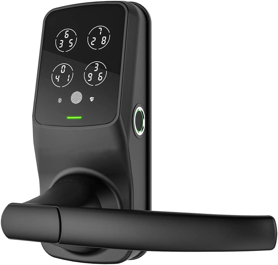 Venetian Bronze Smart Deadbolt with Fingerprint Lock and Touchscreen Keypad K158736