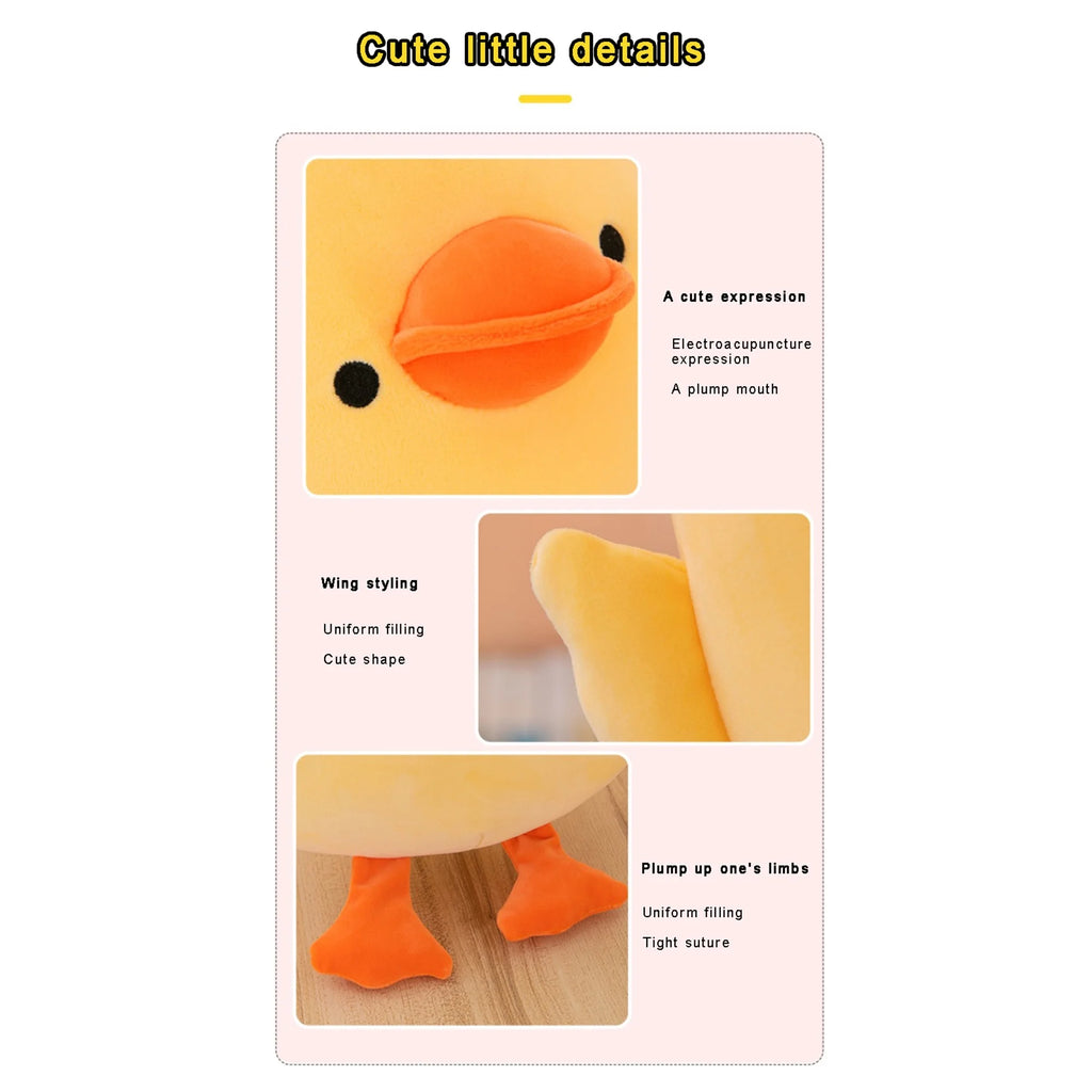 Cartoon Yellow Duck Stuffed Plush Doll Soft Pillow Toy H426