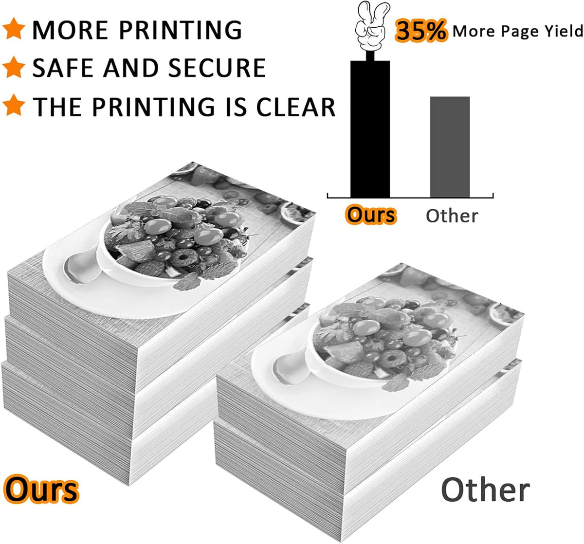 4 Pack Black Toner Cartridge V4832