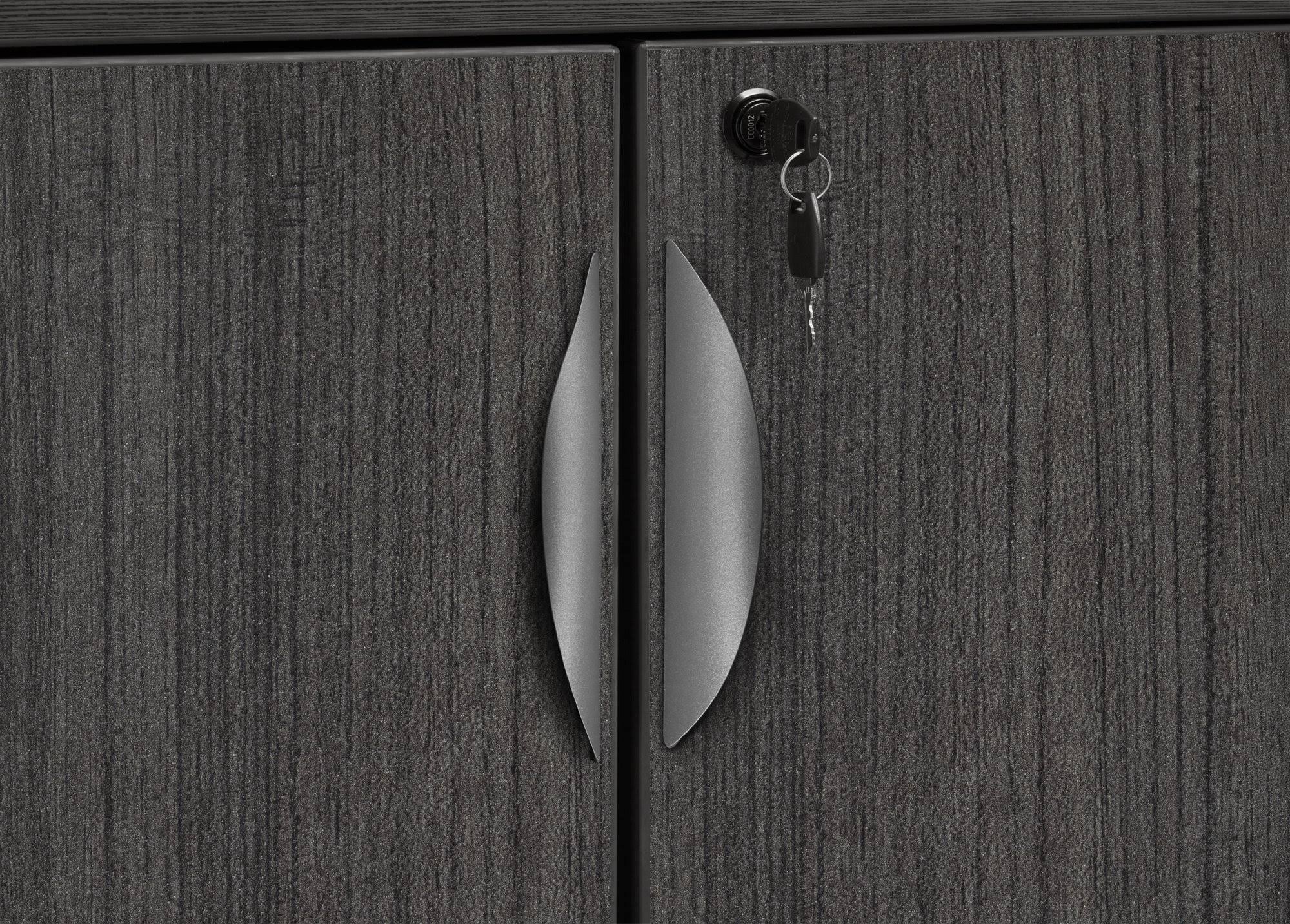 Cherry Lateral File with Stackable Storage Cabinet P205