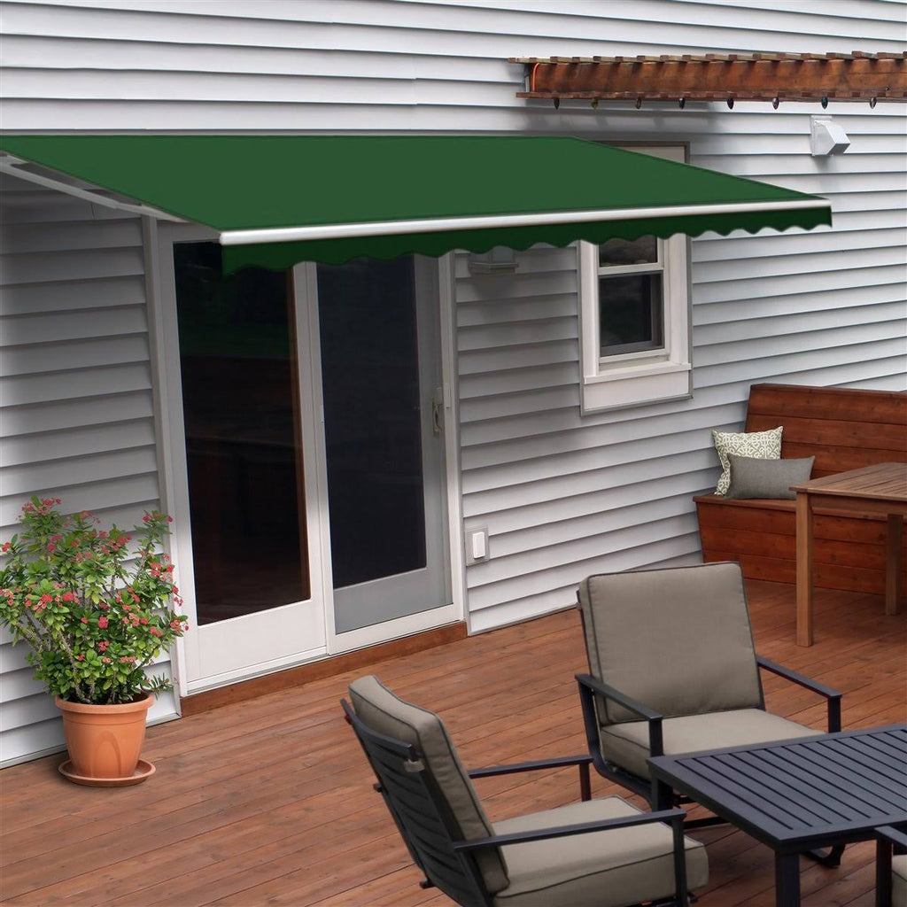 Motorized Retractable Patio Awning, Green K5495