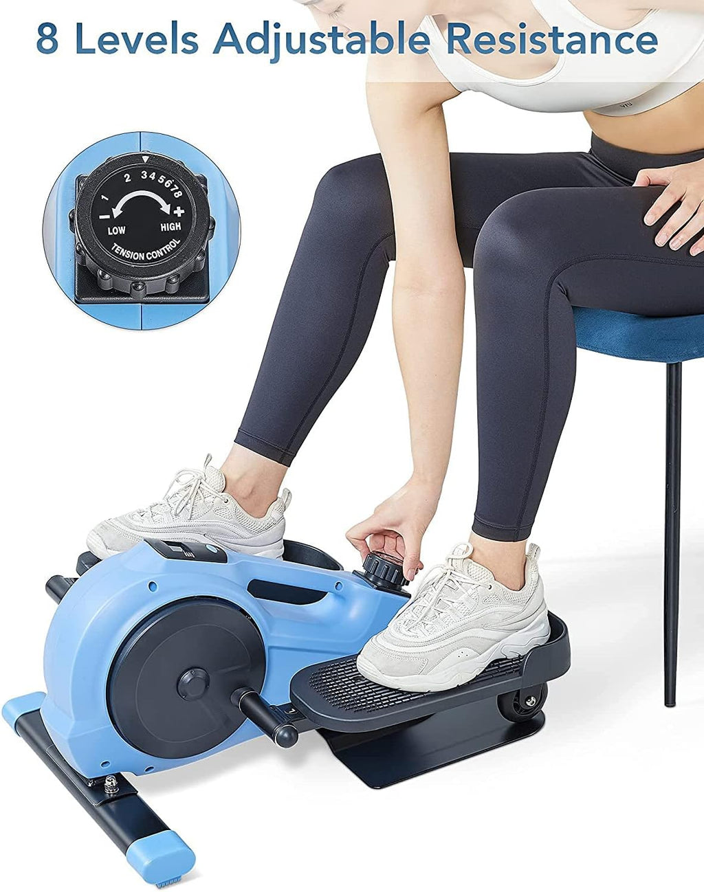 Mini Elliptical Machine with 8 Levels Adjustable Magnetic Resistance M356