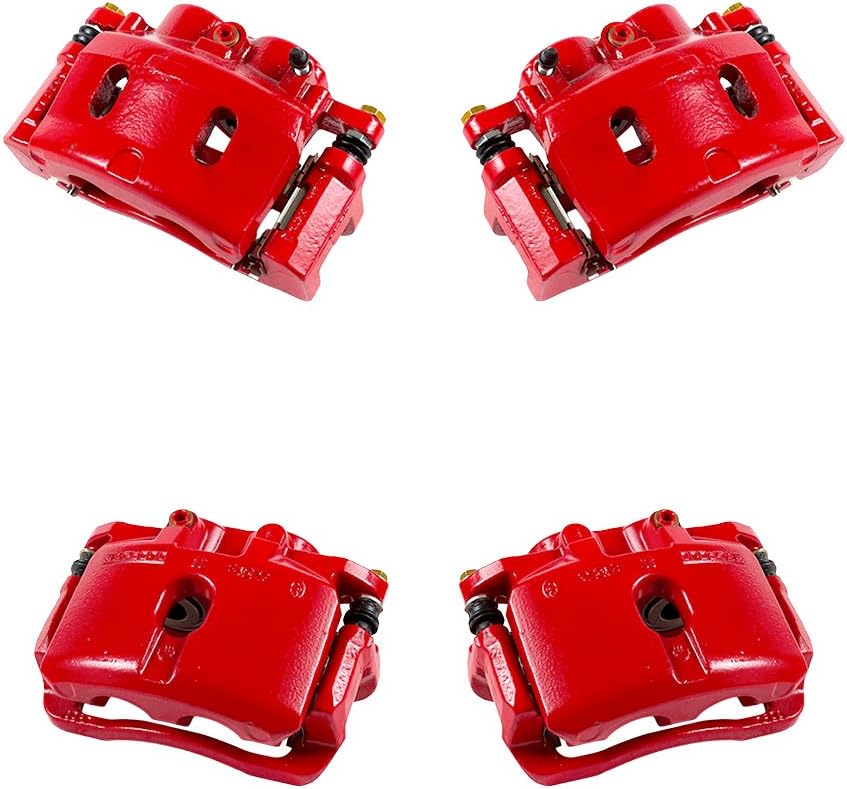 Red Powder Coated Caliper Assembly Set Kit B583