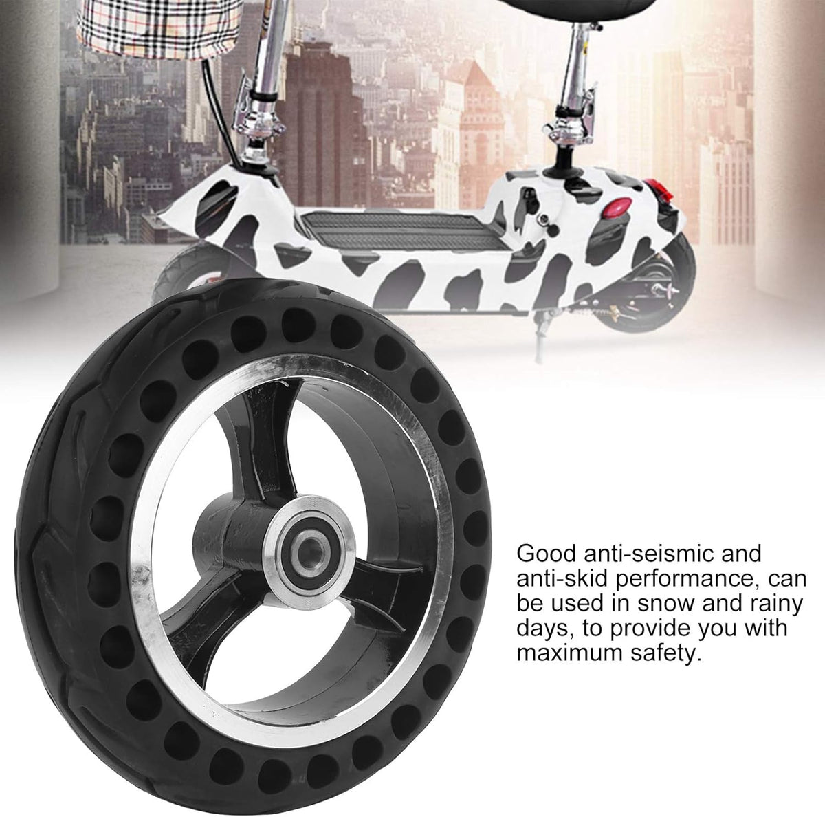 200x50 Solid Rubber Wheel with 8-inch Hub, Pack of 2 O720