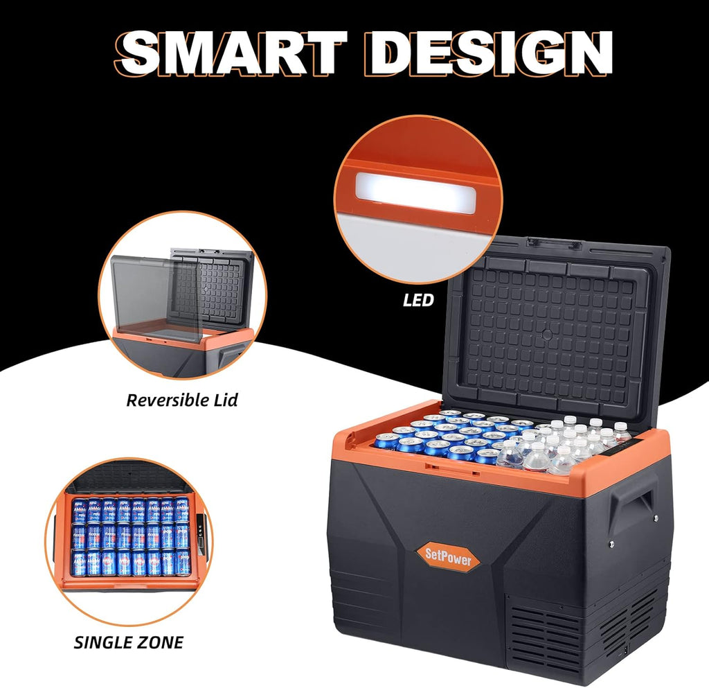 Portable Fridge Freezer, 12-volt Compressor Cooler, Single Zone I804