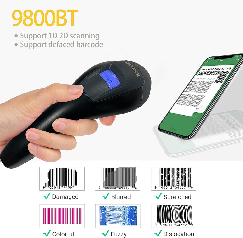 Wireless Bluetooth Barcode Scanner with USB Receiver H45271