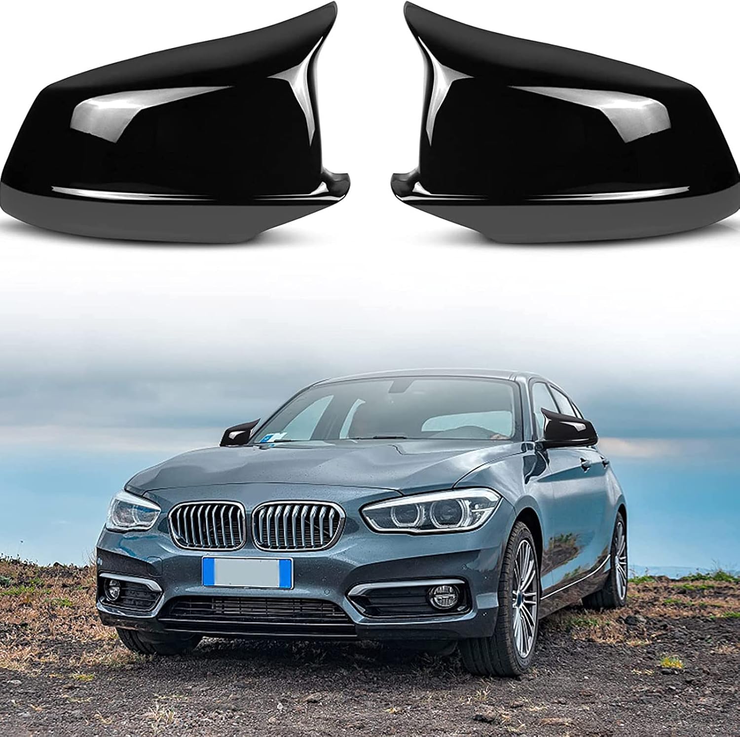 Gloss Black Door Wing Mirror Cover for BMW 5 Series F10 M6896