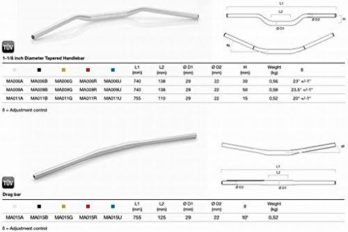 Conical 29mm Drag Bar C813196