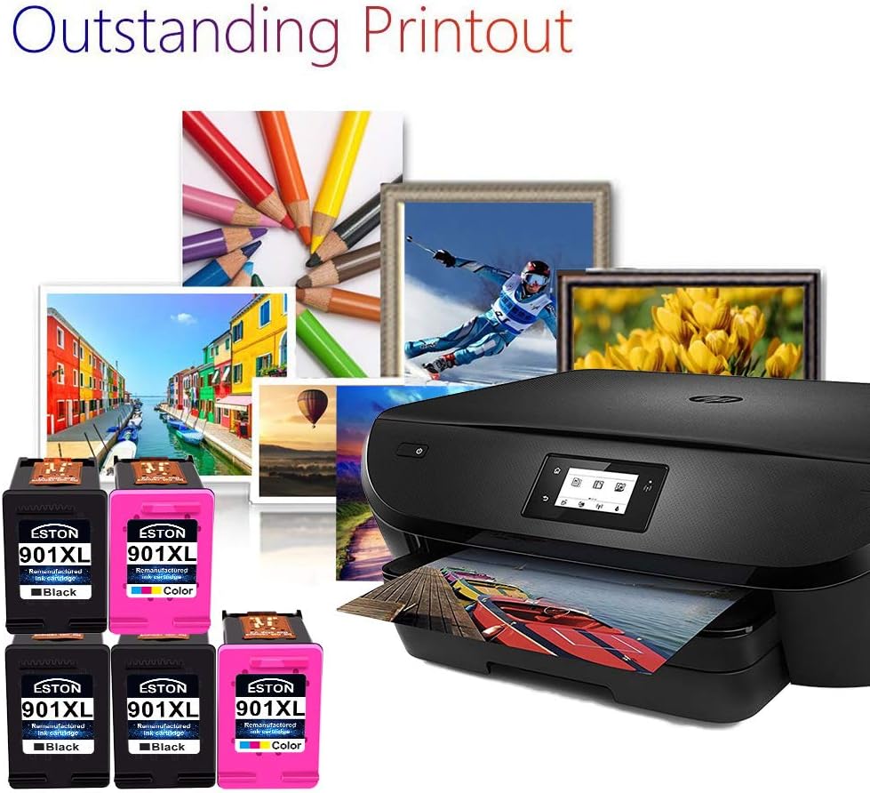 Remanufactured Ink Cartridges Black & Color 5Pack (3Black,2Color) B820