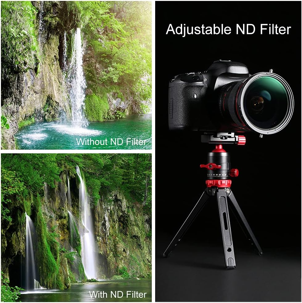 77mm Variable Fader ND2-ND32 ND Filter and CPL Circular Polarizing Filter 2 in 1 T63250