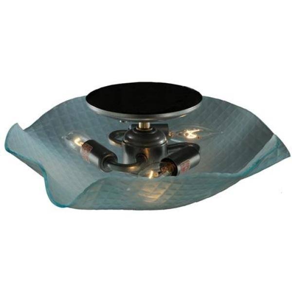 13x22W Organic Art Glass Flushmount L71624